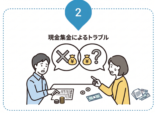 現金集金によるトラブル